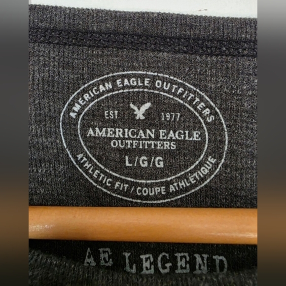 American Eagle Outfitters Charcoal Long Sleeve Shirt - Picture 4 of 4